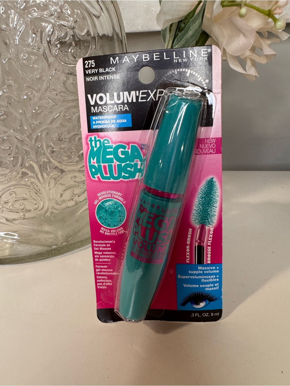 Maybelline Mega Plush Volum' Express Mascara in Teal and Pink Packaging
